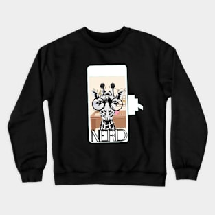 Nerd Giraffe Crewneck Sweatshirt